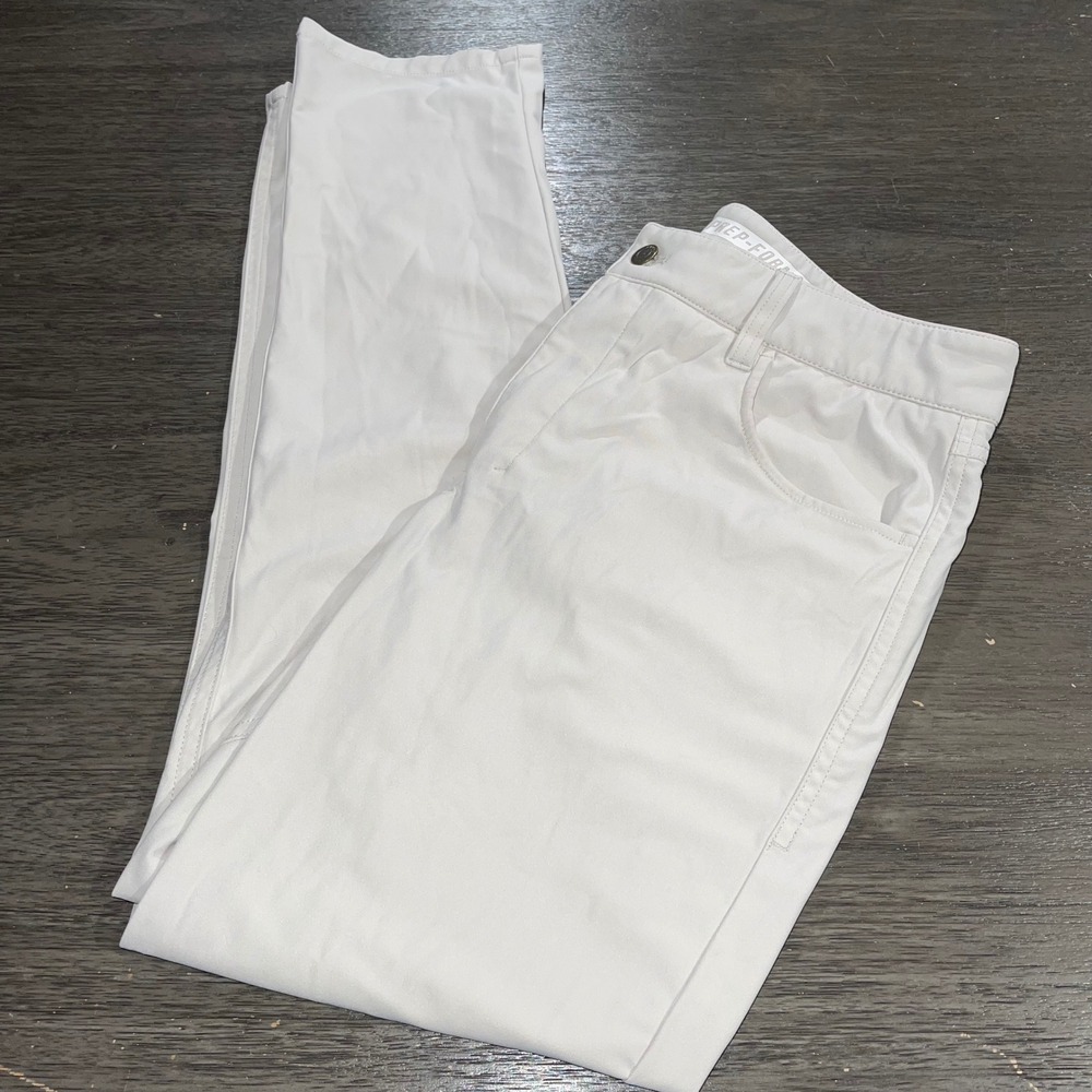 johnnie-O Mens 32x30 White PREP-FORMANCE Pants Performance Five-Pocket Trousers